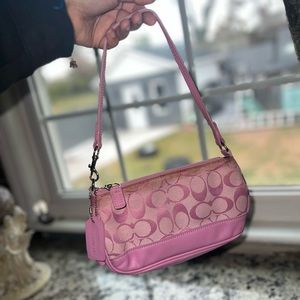 Y2K Pink Coach Vintage Baguette Purse